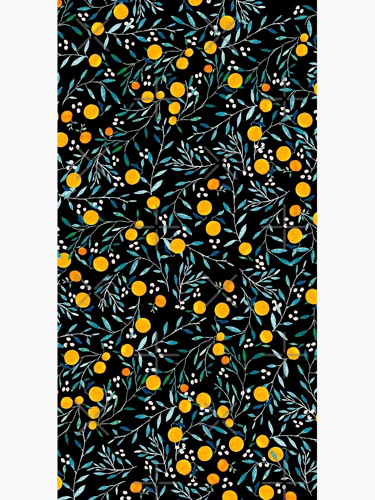 Thumbnail 3 of 3, Duffle Bag, Oranges on Black designed and sold by Iisa Nuorttila.