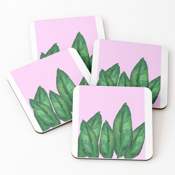 Artikelvorschau, Tropical Palm Leaves with pink background entworfen und verkauft von TopBaseline.