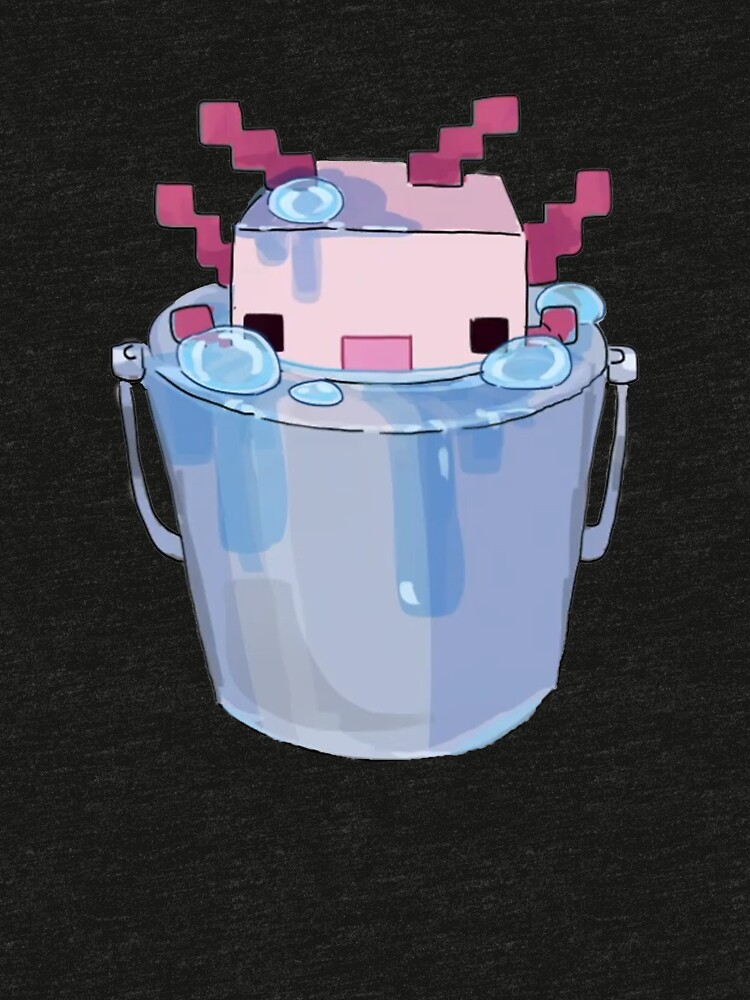 "Cute Axolotl Bucket - Minecraft Concept Art" T-shirt by ...