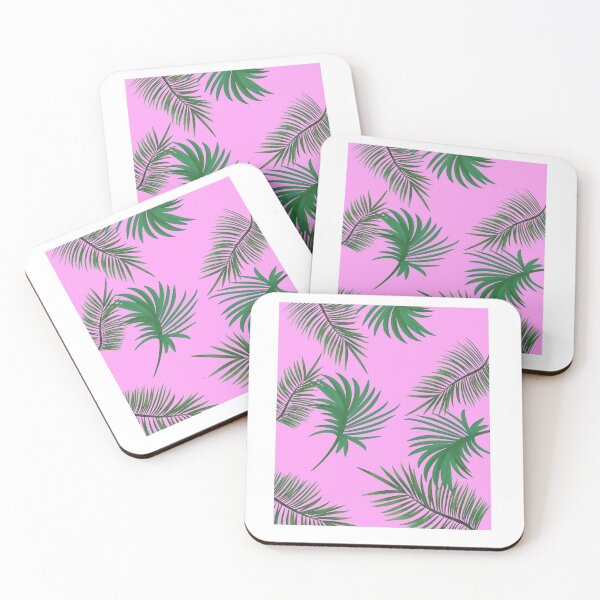 Artikelvorschau, Tropical Palm Leaves with pink background entworfen und verkauft von TopBaseline.