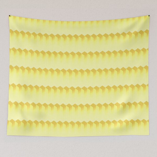 Item preview, Yellow Retro Isometric Gradient Blocks Pattern designed and sold by everything4eva.