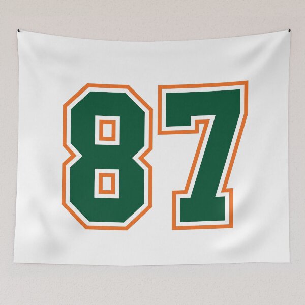 Item preview, Green And Orange Jersey 87 Number. Number eighty-seven Straight From Miami designed and sold by Urosek.