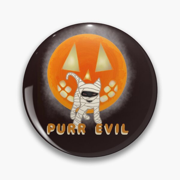 Aperçu de l'œuvre T-shirt de chat Halloween PurrEvil Cat Mummy créée et vendue par MARI2539.
