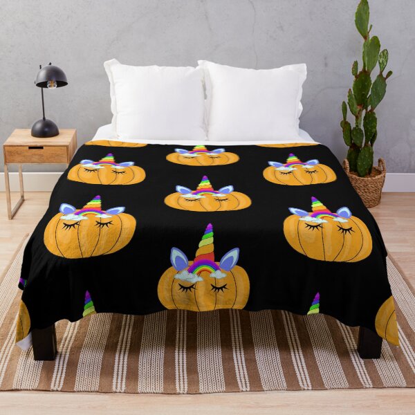 Item preview, Funny Cute Colorful Unicorn Pumpkin designed and sold by Rhu Creations.