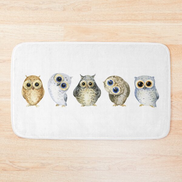 Item preview, watercolor cute cartoon owls designed and sold by TatianaKa.