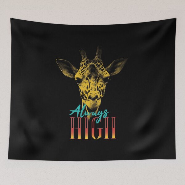 Item preview, Always high, giraffe, funny gift idea, stoner, weed designed and sold by ThommyBLN.