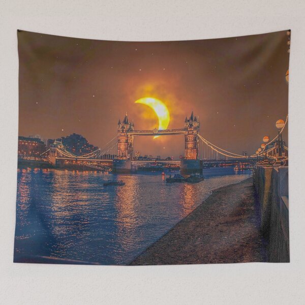 Item preview, Tower Bridge with Moon designed and sold by balazsromsics.