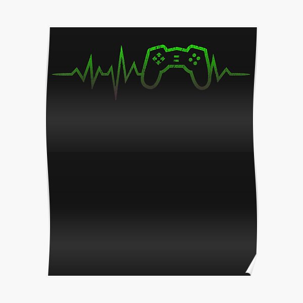 gamer-heartbeat-video-game-lover-for-kids-poster-for-sale-by