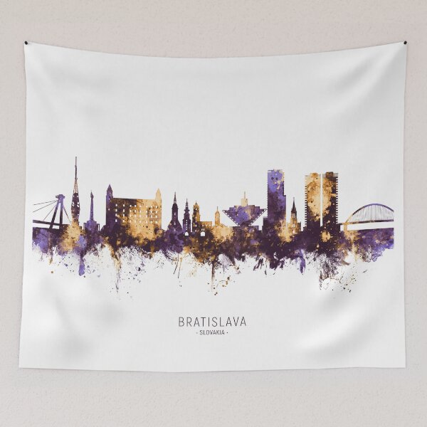 Item preview, Bratislava Slovakia Skyline designed and sold by ArtPrints.