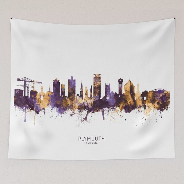 Item preview, Plymouth England Skyline designed and sold by ArtPrints.