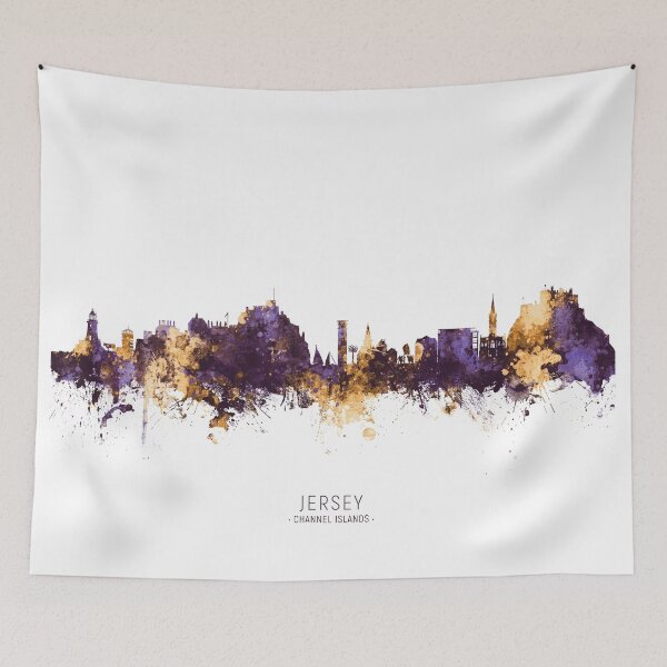 Item preview, Jersey Channel Islands Skyline designed and sold by ArtPrints.