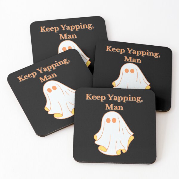 Item preview, Keep Yapping Man with Ghost Halloween Theme designed and sold by healthybrains.