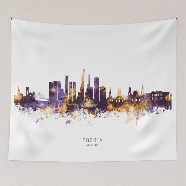 Aperçu de l'œuvre Bogotá Colombia Skyline créée et vendue par ArtPrints.