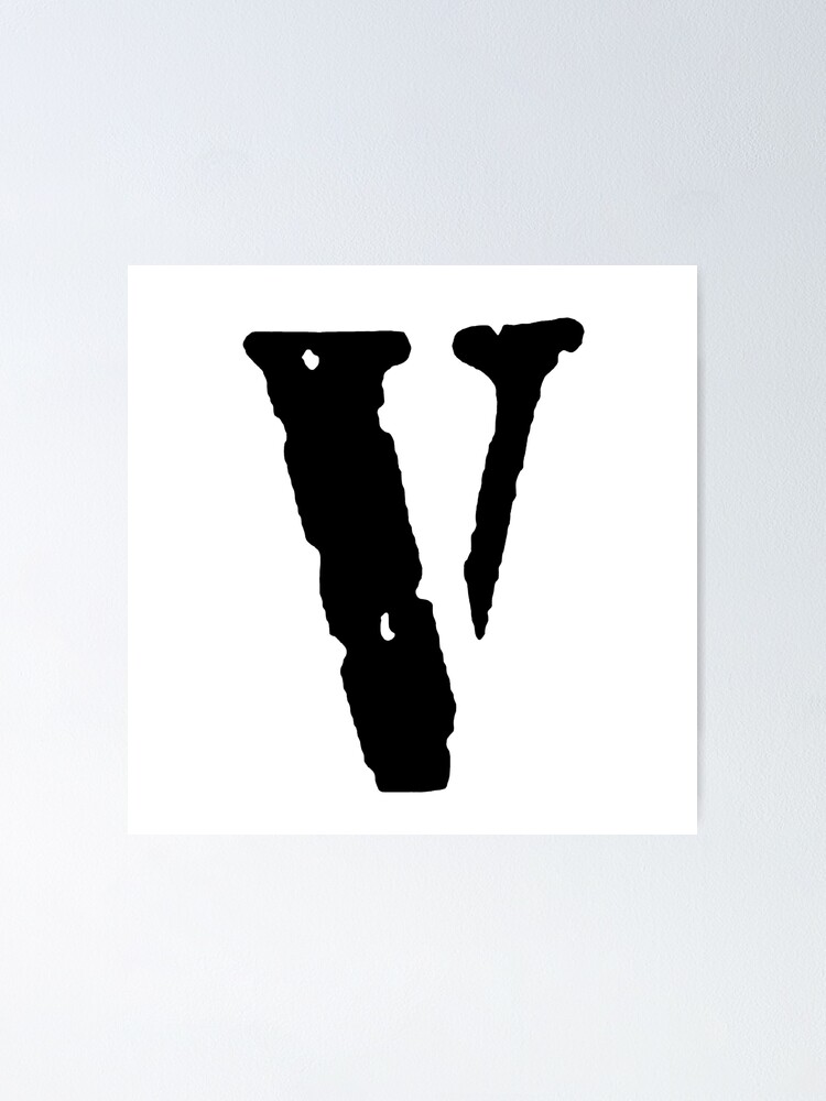 Vlone logo White On Black Poster