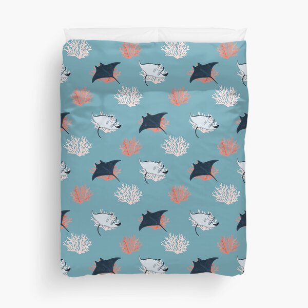 Dance of the Manta ray Duvet Cover