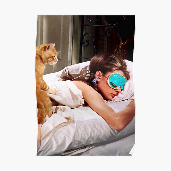 Dormir avec un chat - Audrey Hepburn Poster