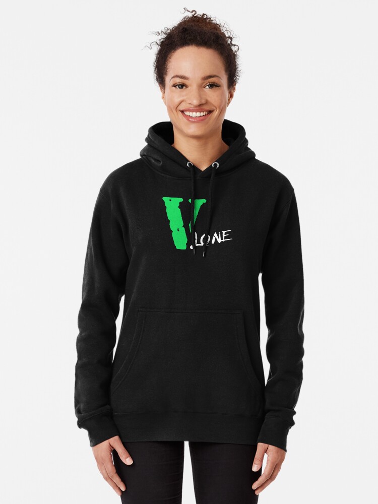 VLONE design in a capital V in green