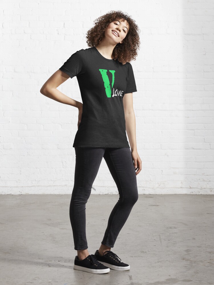 VLONE design in a capital V in green