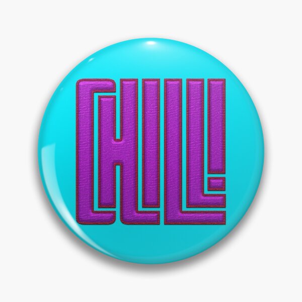 Item preview, Embroidered CHILL purple word design designed and sold by AznavourByKarin.