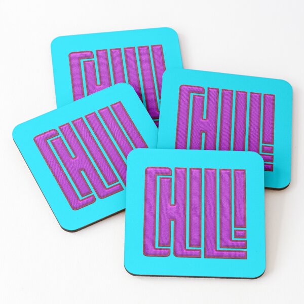 Item preview, Embroidered CHILL purple word design designed and sold by AznavourByKarin.