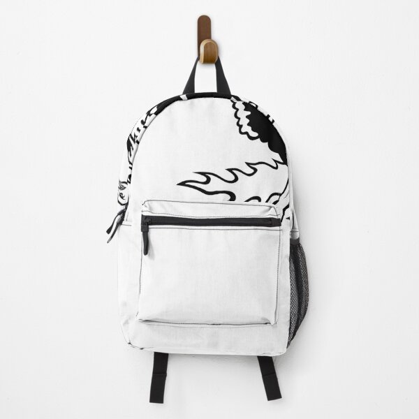 Item preview, Common Ostrich Running While on Fire Viewed from Side Mascot Black and White designed and sold by patrimonio.