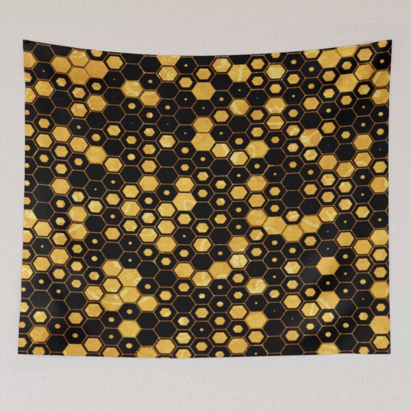 Item preview, HoneyComb (Black & Gold) Pattern designed and sold by sagar96.