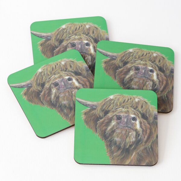 Item preview, Och Aye The Moo. Highland hairy cow, Heilan Scottish coo art by award-winning UK artist Sam Fenner designed and sold by SamFennerArt.