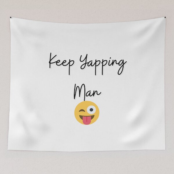 Item preview, Keep Yapping Man with Emoji Face designed and sold by healthybrains.