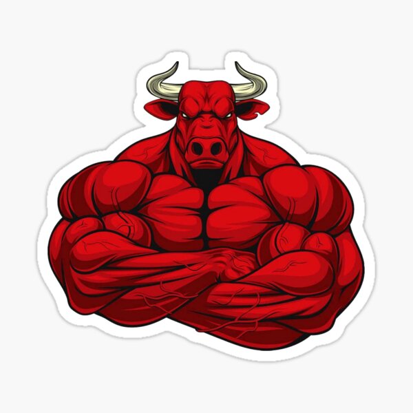 Sticker Roter Stier Redbubble