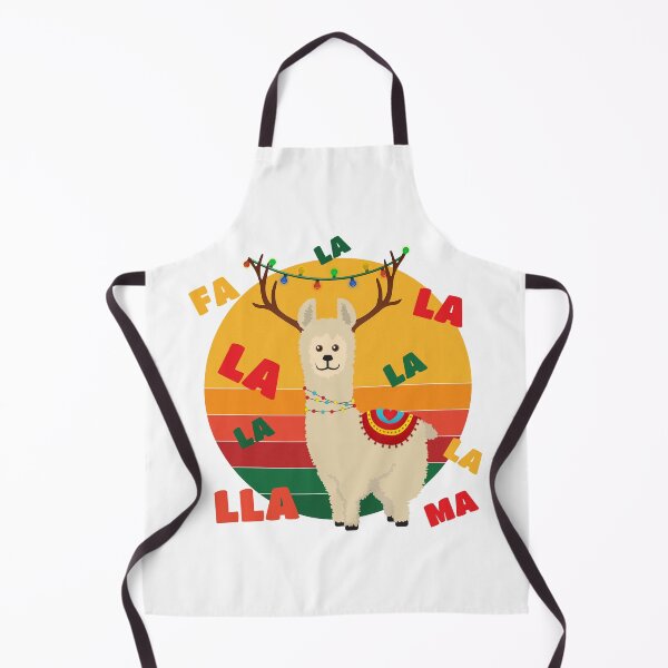 Item preview, 'Fa la la la la la lla-ma' Christmas Llama with antlers designed and sold by Happy Puppy Print On Demand.