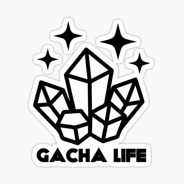 Gacha Games Stickers Redbubble - roblox logo black stickers redbubble