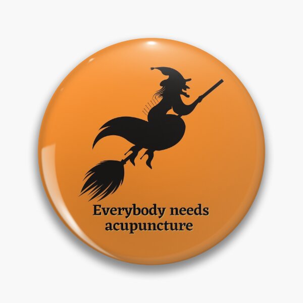 Item preview, Everybody needs acupuncture with a witch on a broom enjoying an acupuncture session / Funny Shirt / Hoodie / Mug / Pillow / acupuncture shirt / acupuncturist gift / holistic doctor gift / designed and sold by LuJo Creatives.