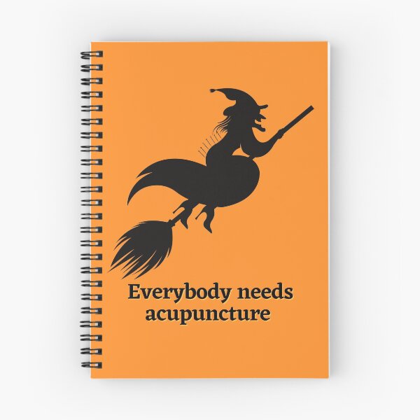 Item preview, Everybody needs acupuncture with a witch on a broom enjoying an acupuncture session / Funny Shirt / Hoodie / Mug / Pillow / acupuncture shirt / acupuncturist gift / holistic doctor gift / designed and sold by LuJo Creatives.