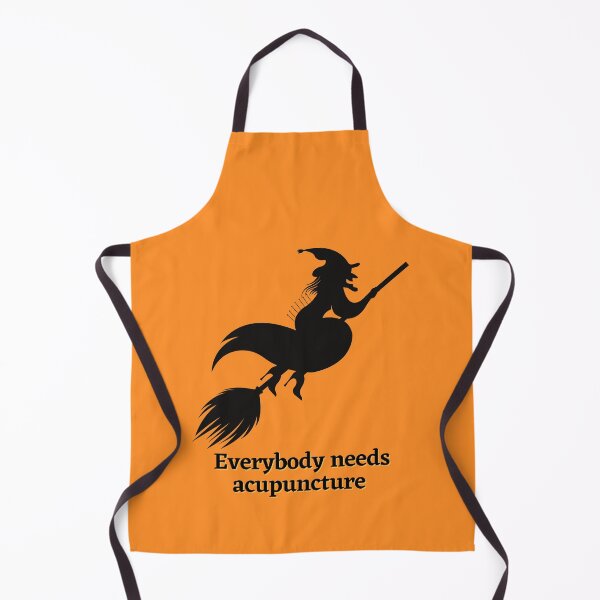 Item preview, Everybody needs acupuncture with a witch on a broom enjoying an acupuncture session / Funny Shirt / Hoodie / Mug / Pillow / acupuncture shirt / acupuncturist gift / holistic doctor gift / designed and sold by LuJo Creatives.