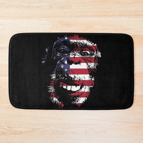 Item preview, Monkey Chimpanzee USA Flag designed and sold by dickkopp.