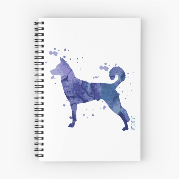 Artikelvorschau, Calico Dog Blue Aquarell entworfen und verkauft von CalicoCatCyber.