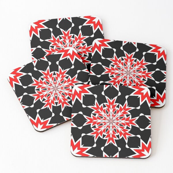 Item preview, Bizarre Geometric Red Black and White Kaleidoscope designed and sold by taiche.