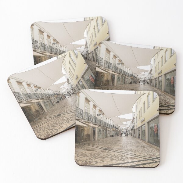 Item preview, Charming Faro Algarve Portugal - Shopping Street with a Fab Stone Carpet designed and sold by Georgia Mizuleva.