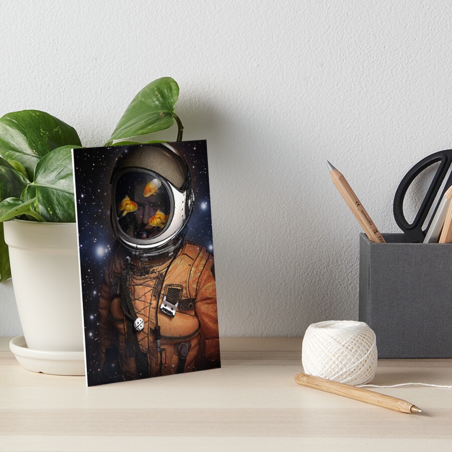 "Astronauts with Goldfish In helmet" Art Board Print for Sale by vinpez ...