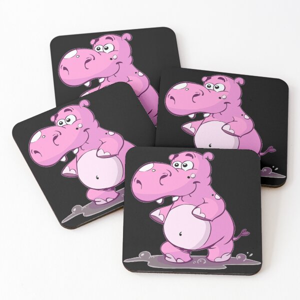 Artikelvorschau, Rosa Nilpferd entworfen und verkauft von Cartoon-animals.