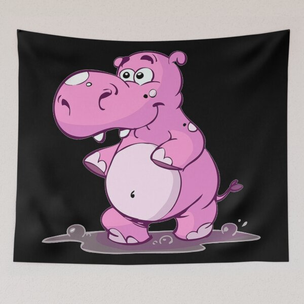 Artikelvorschau, Rosa Nilpferd entworfen und verkauft von Cartoon-animals.