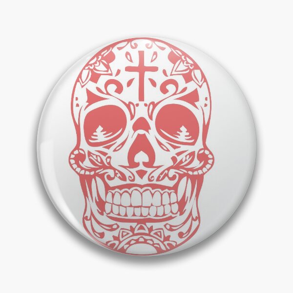 Item preview, Smoky pink designer skeleton head designed and sold by Mandala & More.