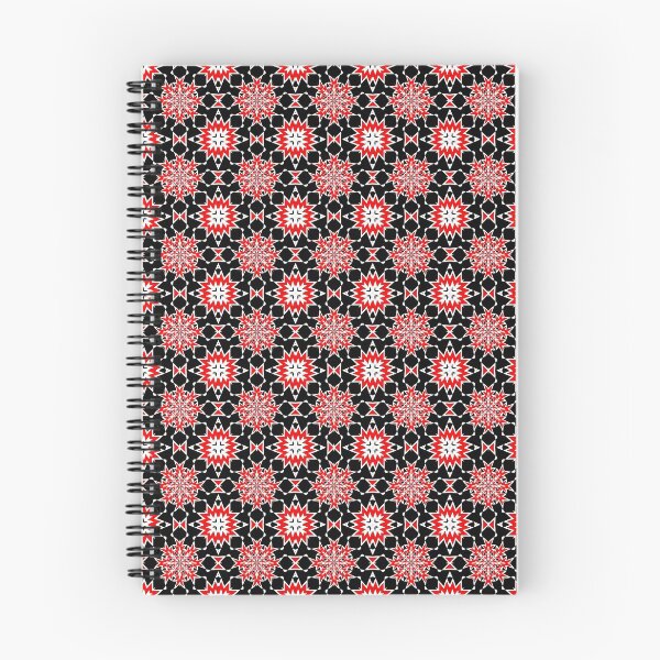 Item preview, Bizarre Geometric Red Black and White Ottoman Tile Pattern designed and sold by taiche.