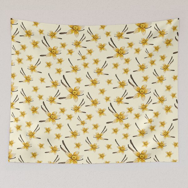 Item preview, Watercolor Vanilla flowers / pattern designed and sold by Bazarovaart.