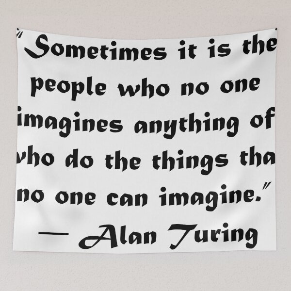 Item preview, Alan Turing quote - black designed and sold by rahilvalani.
