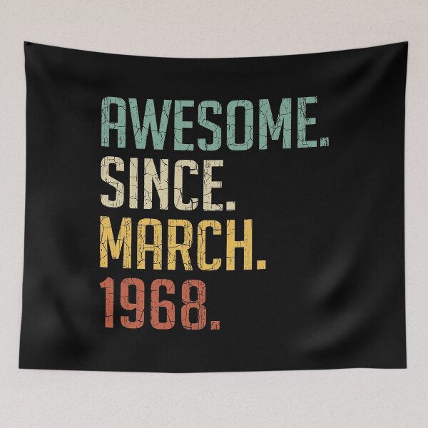 Item preview, Awesome Since March 1968 53rd Birthday Gift 53 Years Old Vintage March 1968 designed and sold by Takatv.