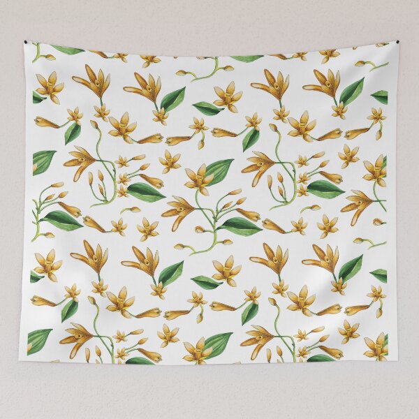 Item preview, Watercolor Vanilla flowers / pattern designed and sold by Bazarovaart.