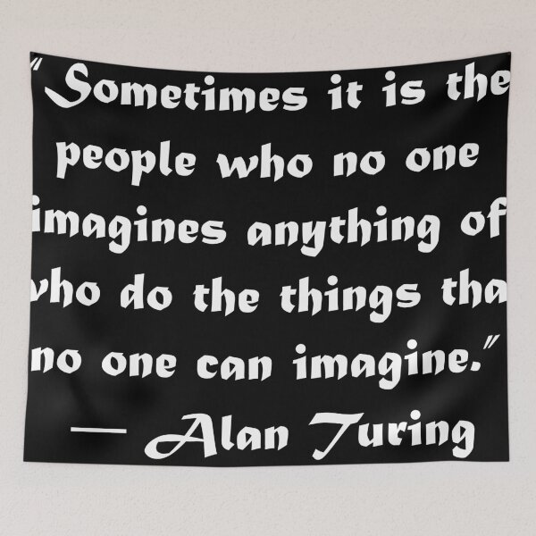Item preview, Alan Turing quote - white designed and sold by rahilvalani.