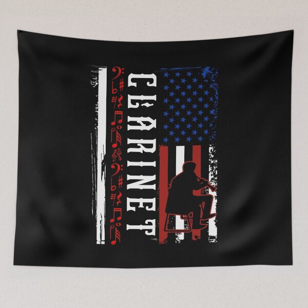 Item preview, US Flag Clarinet  designed and sold by bestshirtdesign.