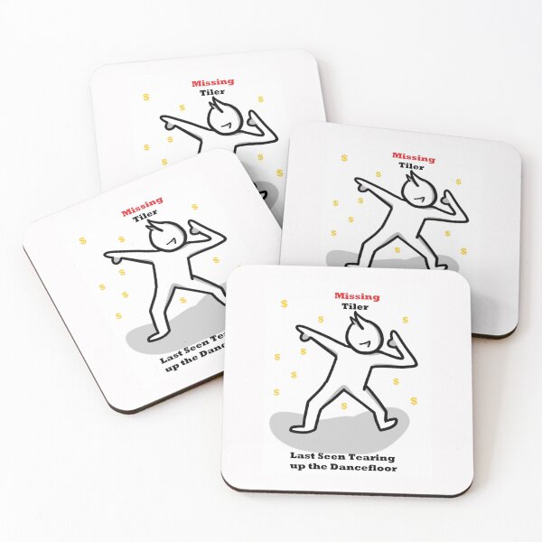 Item preview, Missing tiler last seen tearing up the dancefloor designed and sold by PillowPuns.